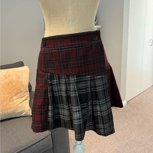 Cute mixed plaid kilt skirt by 8pm